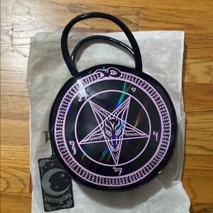 NWT Killstar Baby Baphomet Pentagram Holographic Punk Gothic Rave Handbag